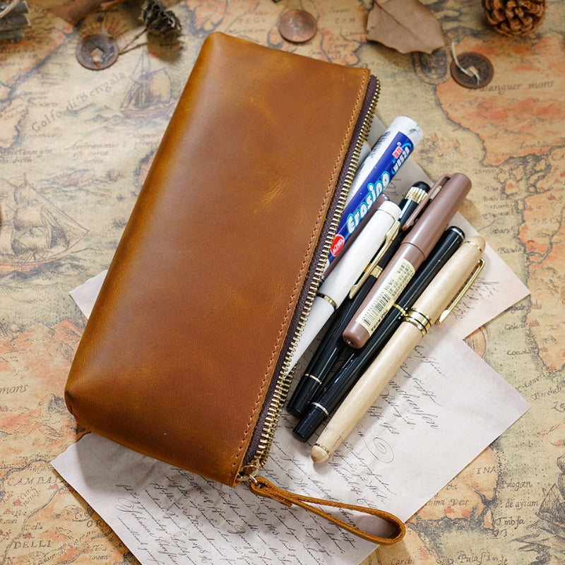 Wholesale Retro Large -capacity Handmade Storage Pen Bag